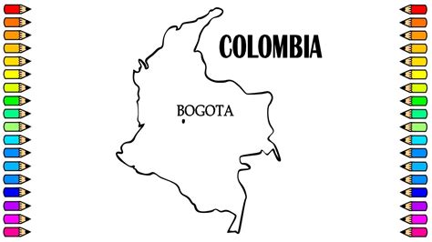colombia mapa para dibujar